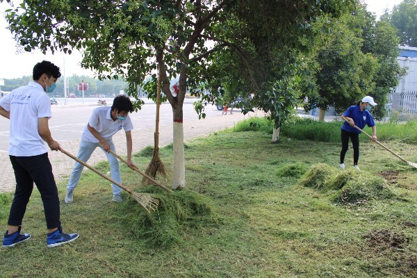 2018.7.18 客运总站 实践队人员帮助汽车站人员清理草坪_副本.jpg